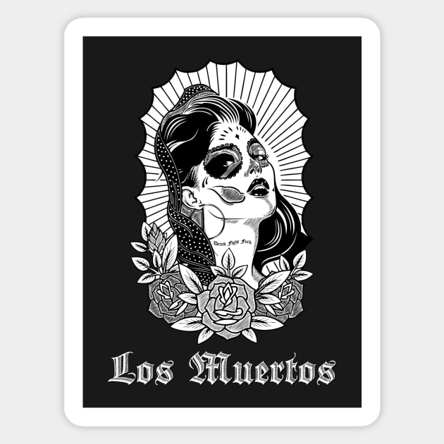Los Muertos Sticker by GermanStreetwear
